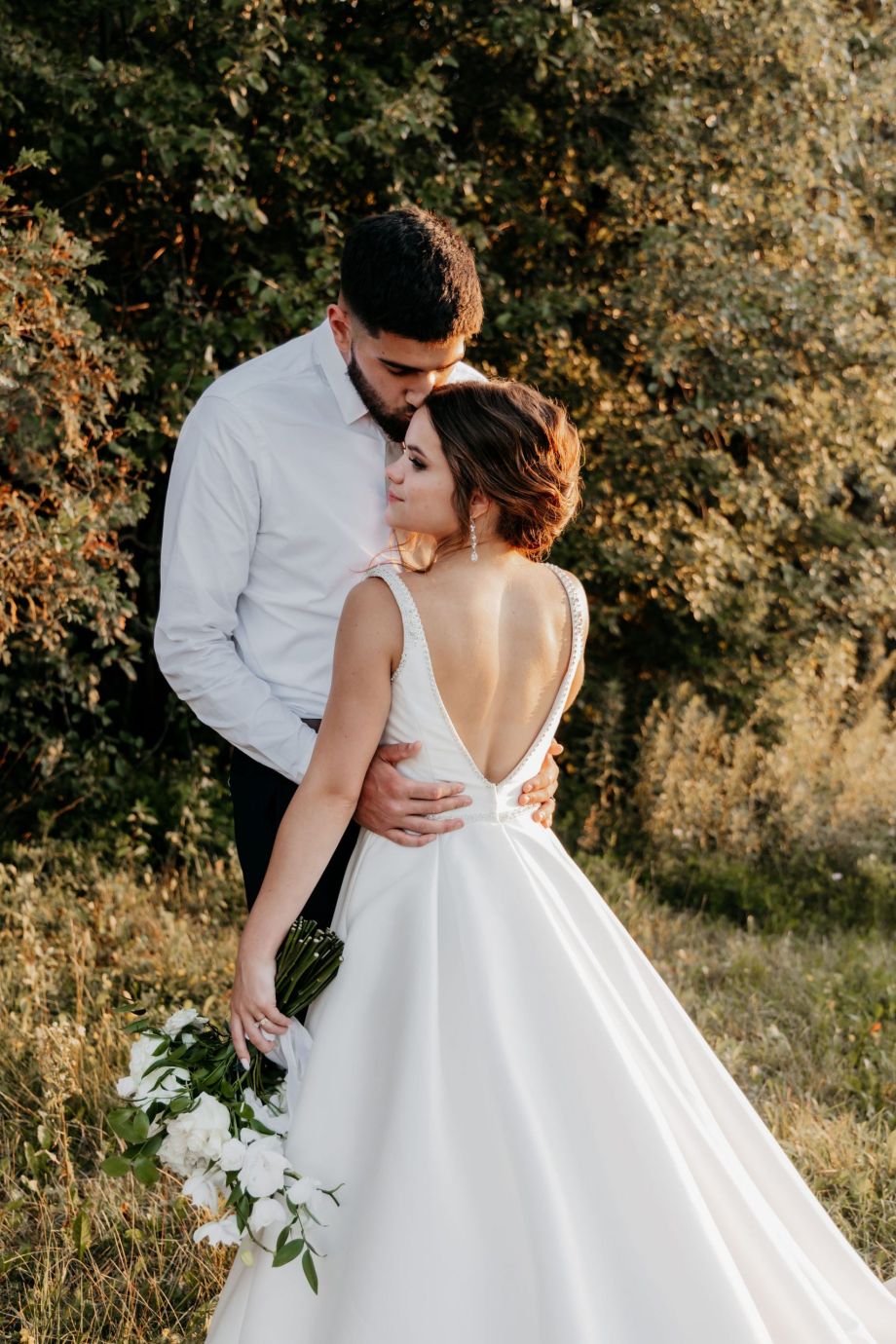 Bride with updo hairstyle